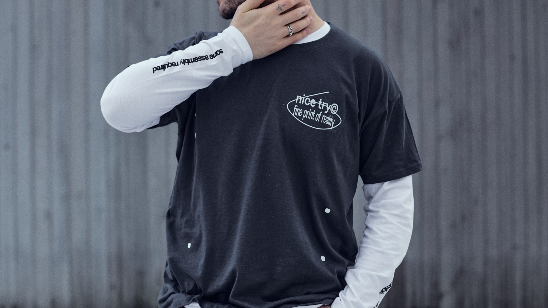 Stationery design of letterhead and business cards for the company Anders on top of a blurred photo of a house interior.