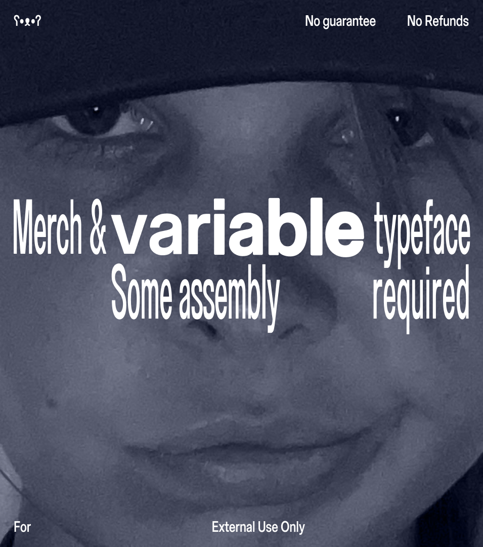 Graphic of a typography specimen showing the alphabet and numerals on top of a dark gray background.